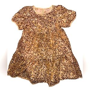 6x gold sequined dress